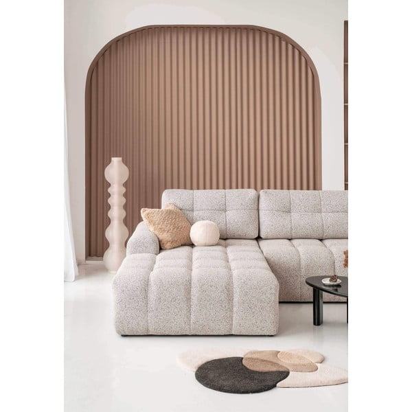Divano angolare componibile beige allungabile/con contenitore (con penisola a sinistra) Lulu – Miuform-image-2