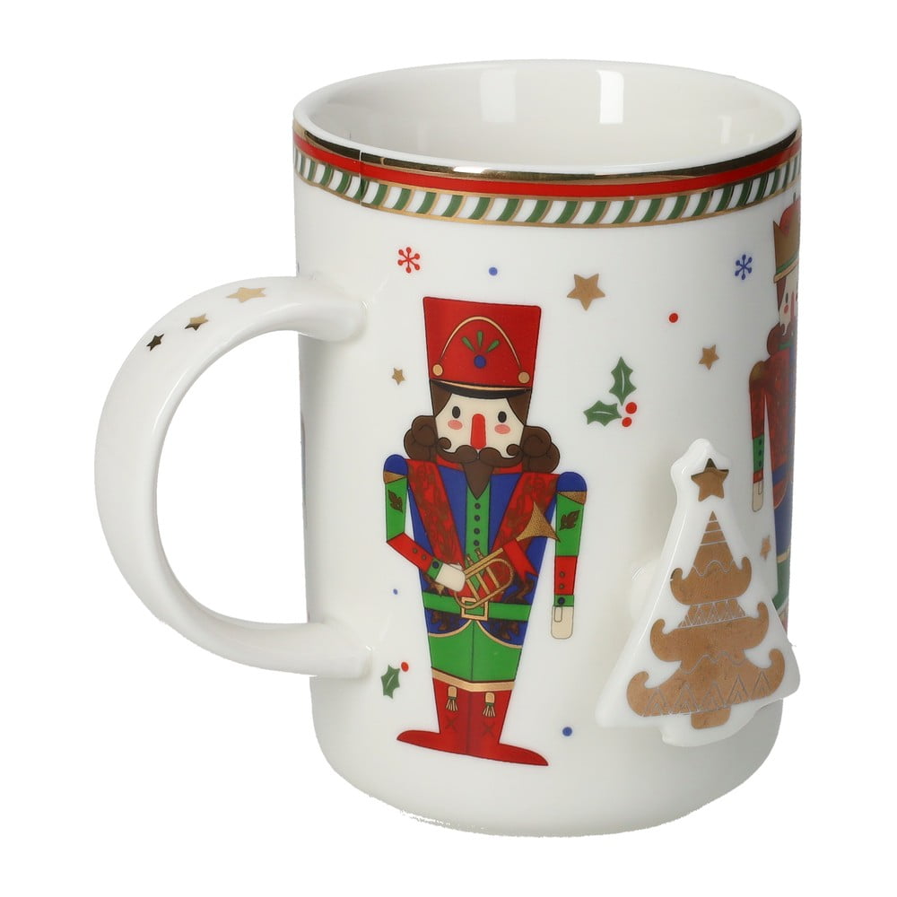 Tazza bianca con motivo natalizio 400 ml Lo schiaccianoci - Brandani | Tazze