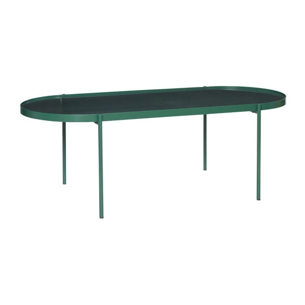 Tavolo verde con piano in vetro Tavolo, lunghezza 120 cm - Hübsch