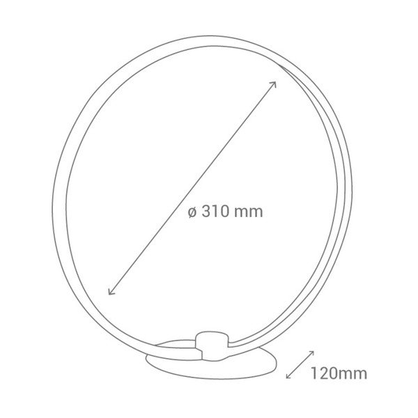 Lampada da tavolo ovale bianca con cornice - SULION-image-2