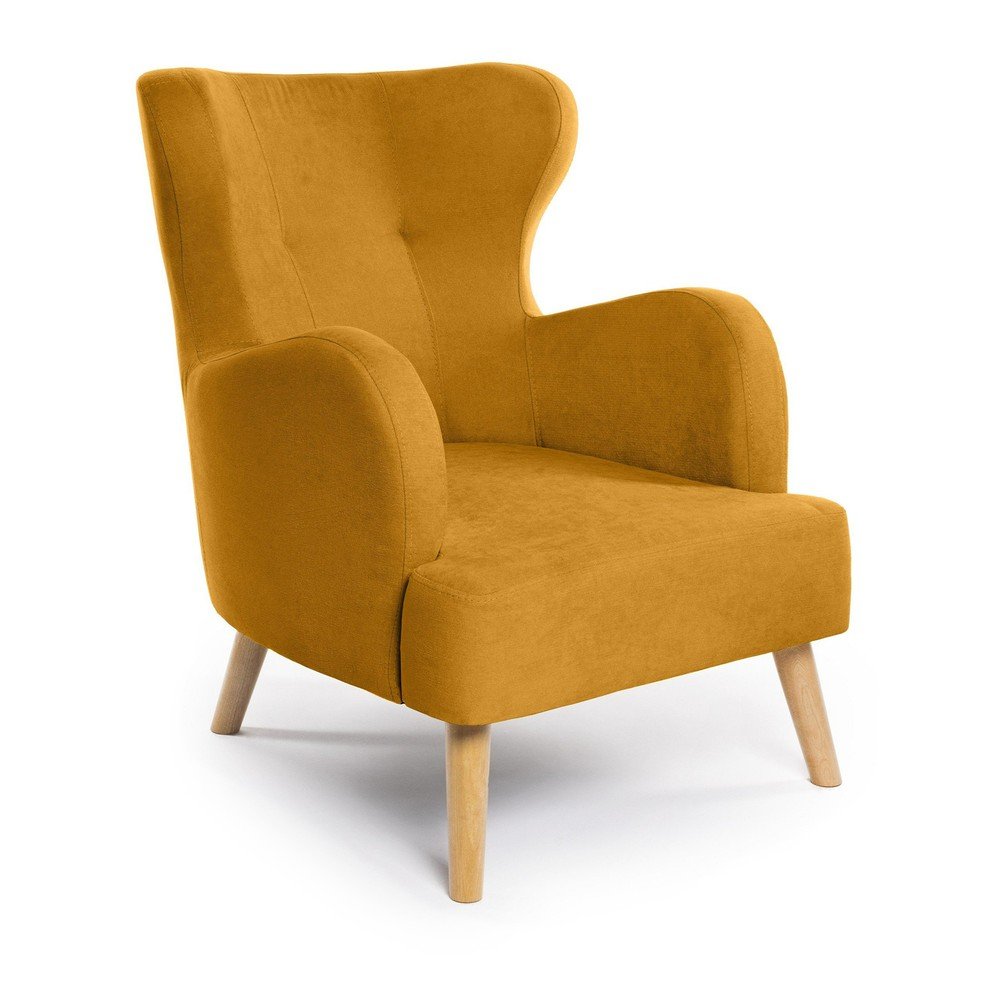 Poltrona ear in colore senape Noemye - Bonami Essentials | Poltrone