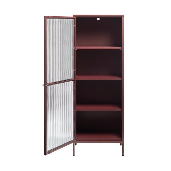 Vetrina rossa in metallo 58x160 cm Bronco - Unique Furniture-image-2