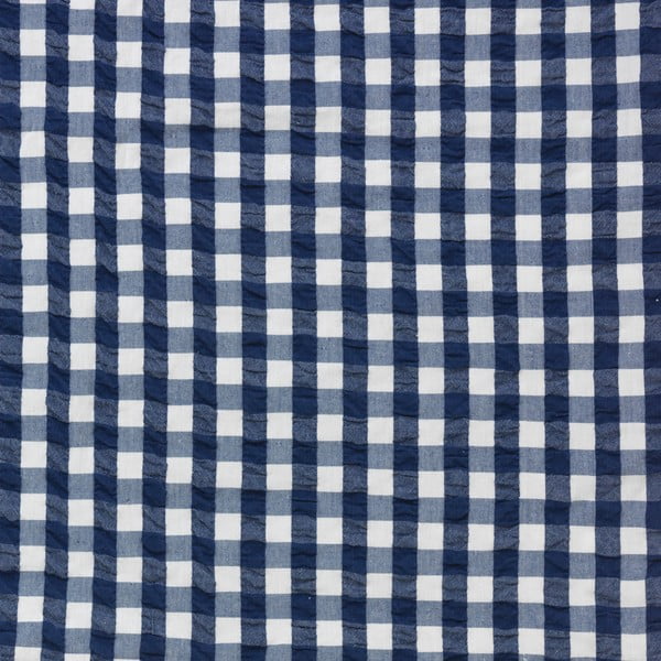 Biancheria da letto in crêpe bianca e blu scuro per letto singolo 140x200 cm Bæk&Bølge - JUNA-image-4