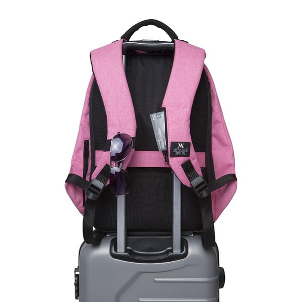 Zaino nero e rosa con porta USB My Valice SECRET Smart Bag - Myvalice-image-4