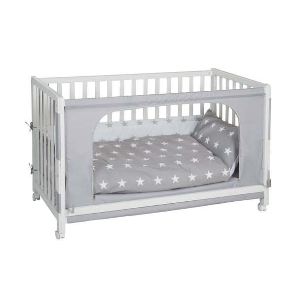 Culla bianca su ruote con baldacchino 60x120 cm Little stars - Roba-image-1