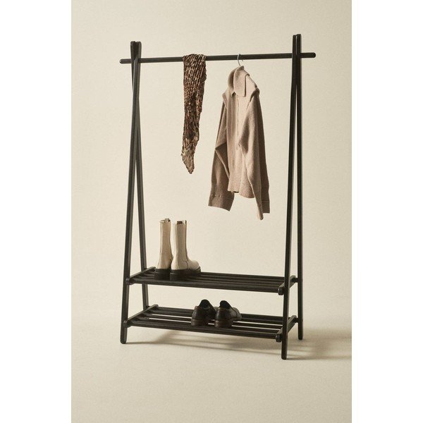Stand appendiabiti nero in pino massiccio 100x150x41 cm Cole – Jotex-image-1