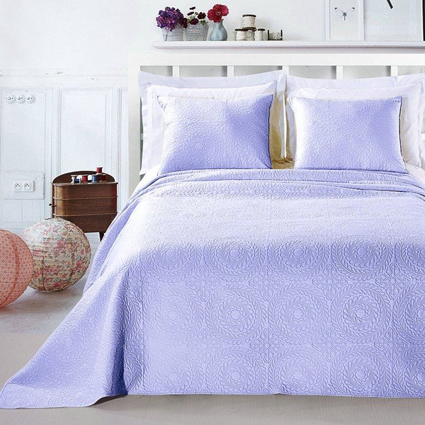 Set da letto in microfibra viola chiaro, 220 x 240 cm Elodie - DecoKing