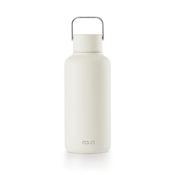 Bottiglia da viaggio in acciaio inox bianco da 0,6 l Timeless - Equa