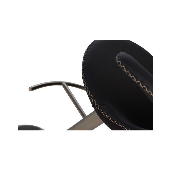 Sedia da bar regolabile nera con seduta in pelle Flair - DAN-FORM Denmark-image-1