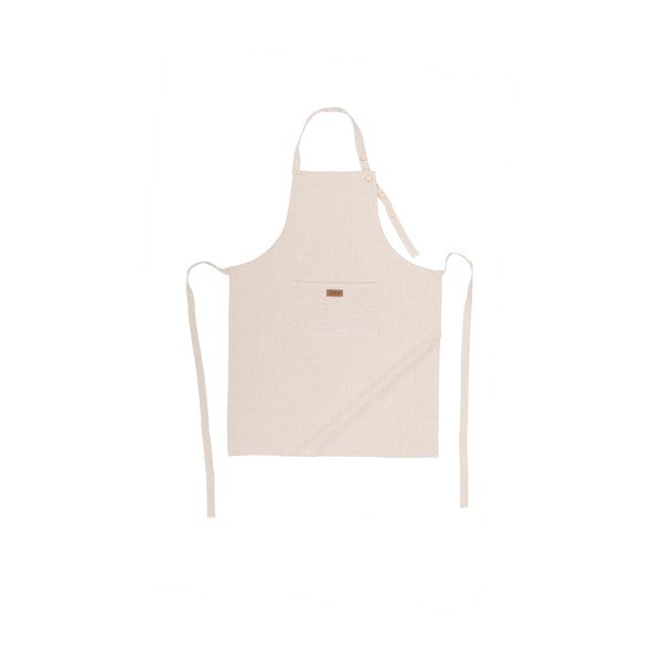 Grembiule da cucina beige con lino - Tiseco Home Studio