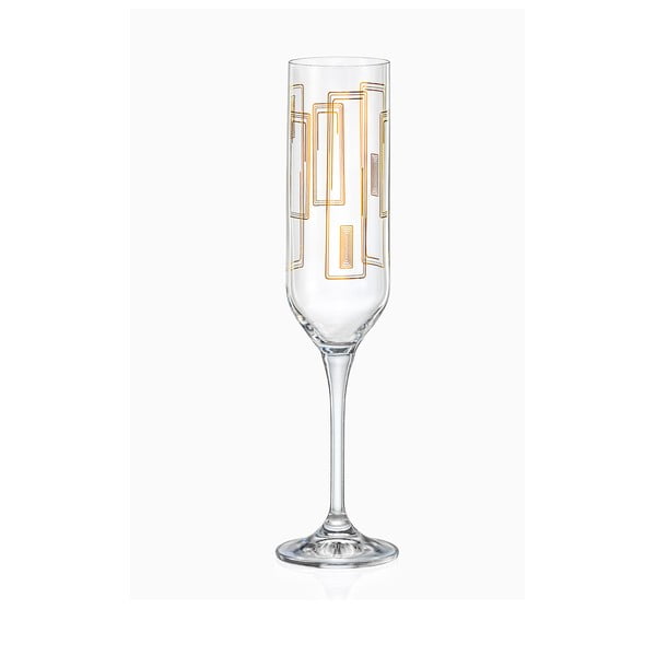 Set di 6 bicchieri da champagne Luxury Contour, 200 ml Umma - Crystalex