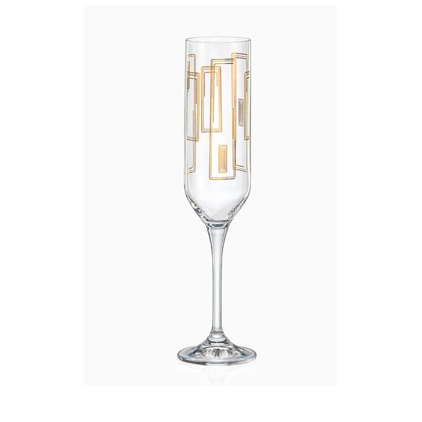 Set di 6 bicchieri da champagne Luxury Contour, 200 ml Umma - Crystalex
