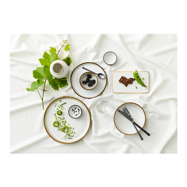 Vaso bianco in gres (altezza totale 12,5 cm) Gastro Cream – Bitz-image-4