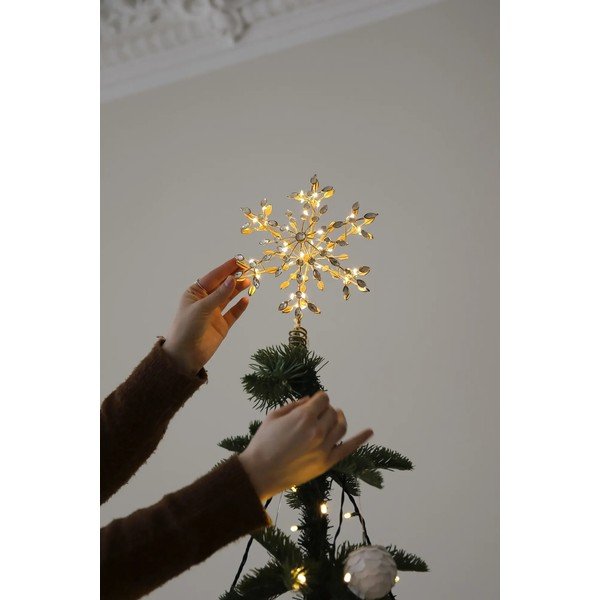 Puntale per albero di natale color ottone con alimentazione a batteria Glina – Markslöjd-image-1