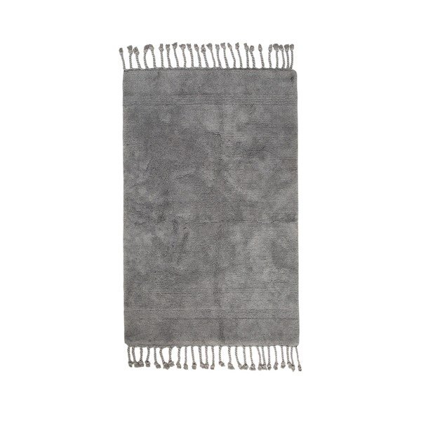 Tappeto da bagno in cotone grigio, 70 x 110 cm Paloma - Foutastic