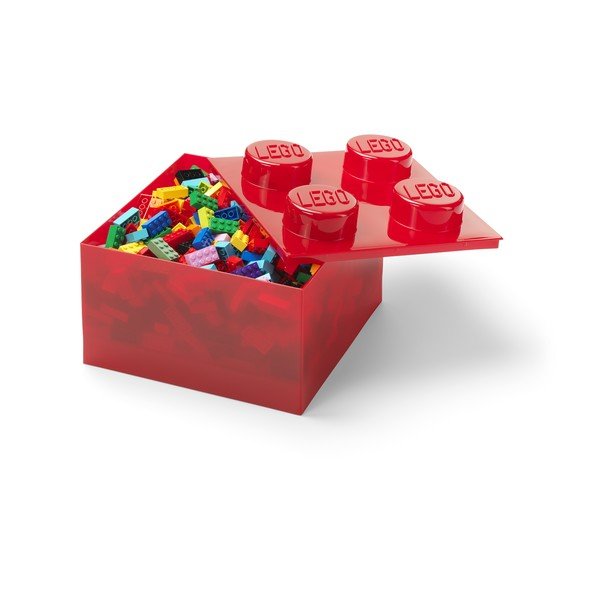 Scatola per bambini rossa in plastica 25x25x18 cm – LEGO®-image-2