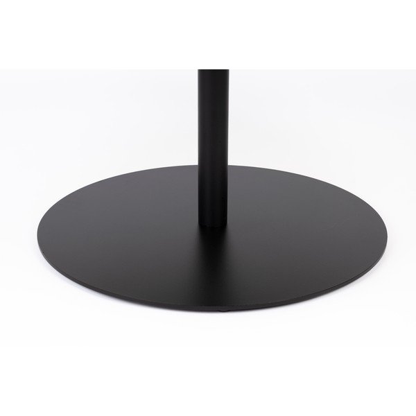 Tavolino da salotto rotondo nero con piano effetto rovere ø 70 cm Yuri L – White Label-image-4