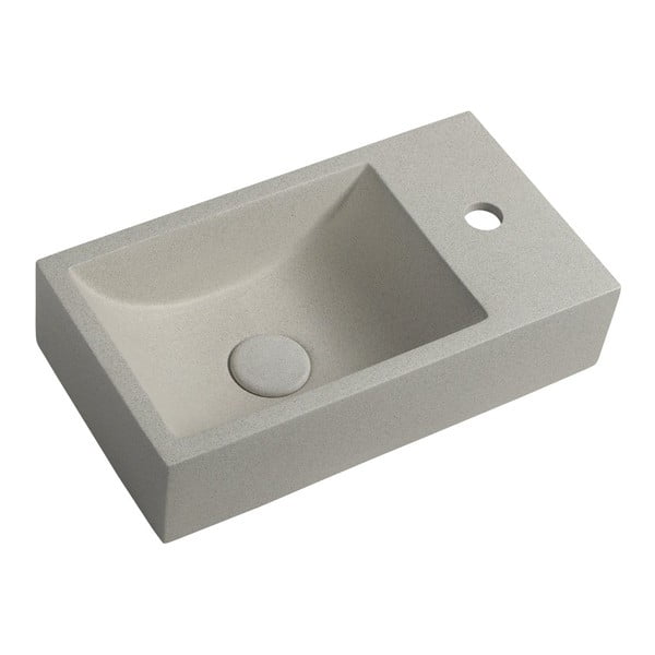 Lavabo in grigio chiaro in calcestruzzo 40x22 cm Crest – Sapho