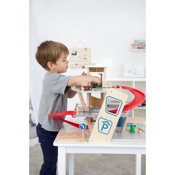 Parcheggio in legno per bambini con auto Parco auto - Legler-image-1