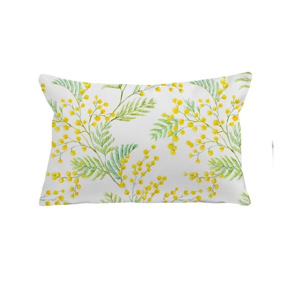 Cuscino giallo e bianco , 50 x 35 cm Mimosa - Tierra Bella