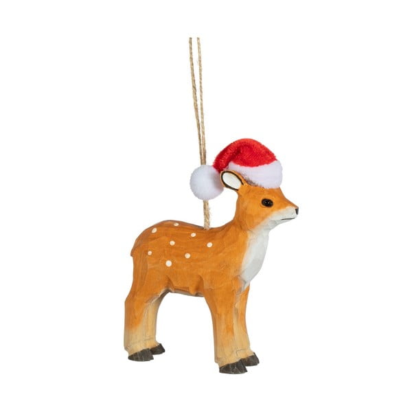 Decorazione per albero di natale in legno fatta a mano 10 cm Deer – Sass & Belle