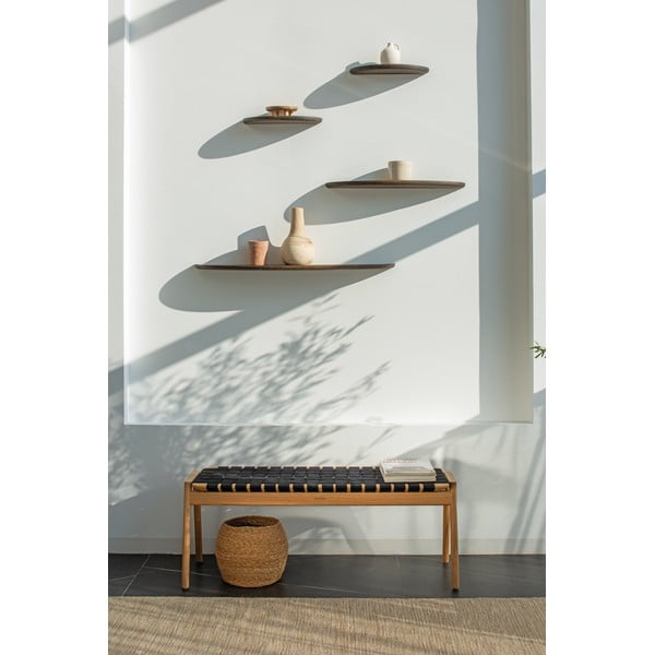 Scaffale in rovere marrone 100 cm Mu - Gazzda-image-4