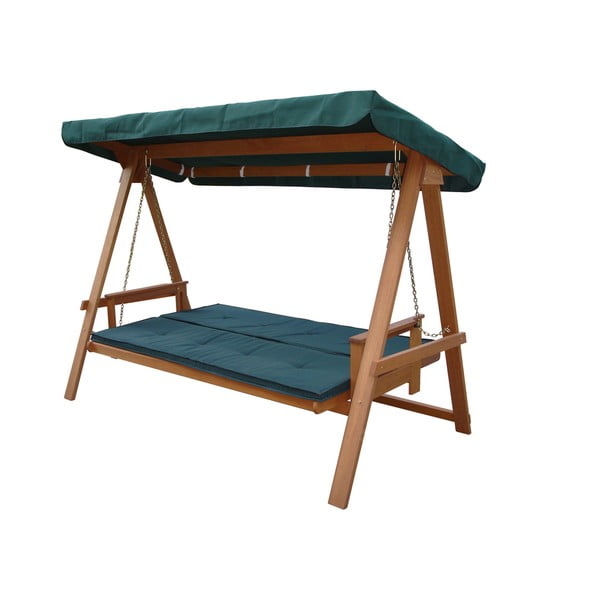 Altalena da giardino in legno verde Vegas Lux - Rojaplast-image-1