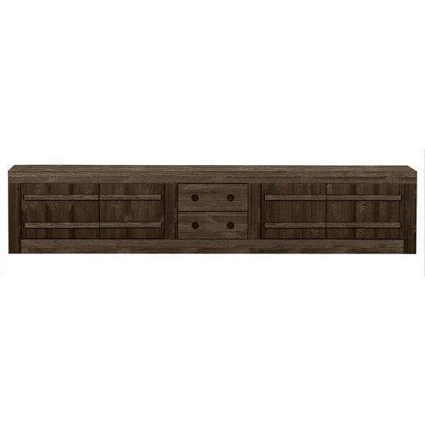 Tavolo TV marrone in legno di pino 220x45 cm Hiku - BePureHome