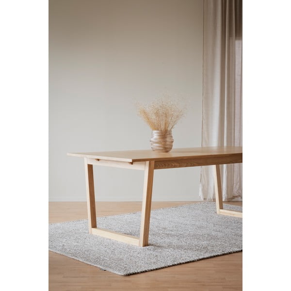 Tavolo da pranzo naturale in rovere decorato, 215 x 96 cm Colonsay - Rowico-image-2