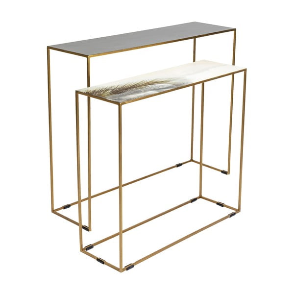 Set di 2 consolle in oro Charme - Kare Design-image-1