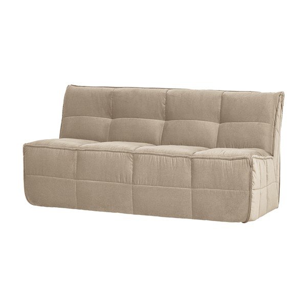 Panchina beige in imbottito con rivestimento in velluto Cluster – vtwonen-image-2