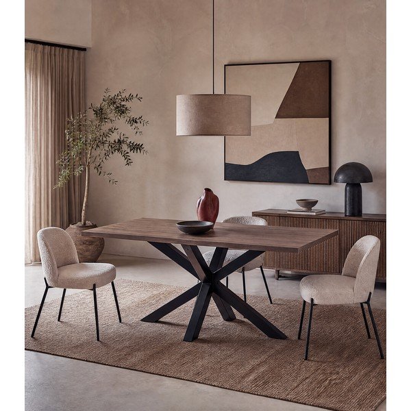 Tavolo da pranzo con piano in noce 100x180 cm Comba - Marckeric-image-1