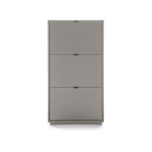 Scarpiera grigia con 3 cassetti Luka - Marckeric-image-2