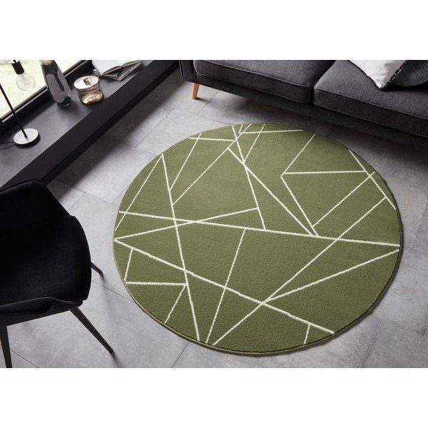 Tappeto verde , ø 140 cm Velvet - Ragami-image-1
