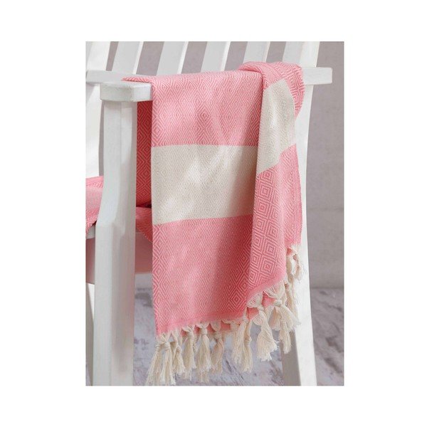 Asciugamano da bagno Elmas Rosa, 100x180 cm - Mijolnir