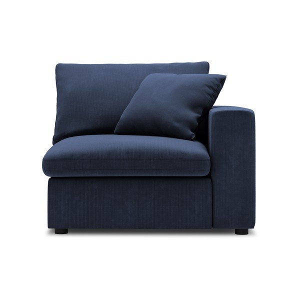 Parte angolare blu scuro del divano modulare in velluto a coste, angolo destro Galaxy - Windsor & Co Sofas
