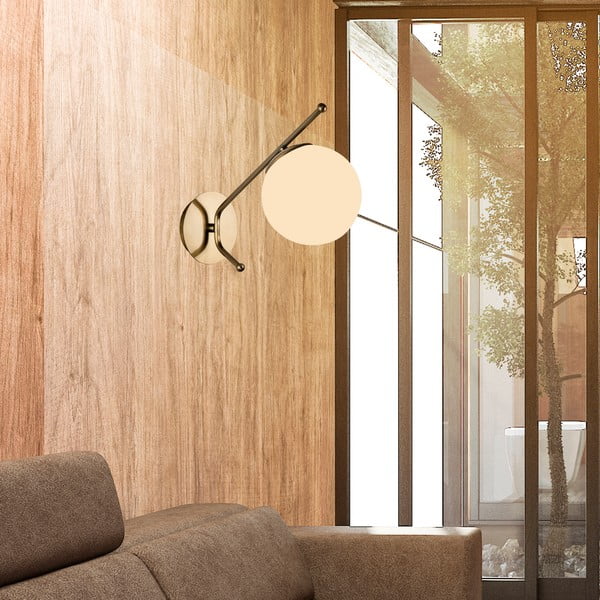 Lampada da parete color oro, altezza 31 cm Star - Squid Lighting-image-3