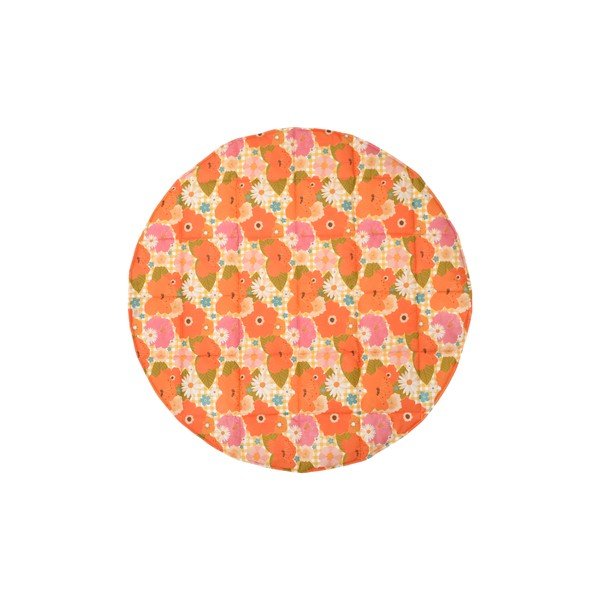 Tappeto arancione per bambini Picnic with Flowers - Moi Mili