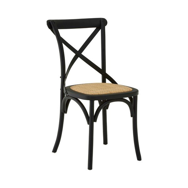 Sedia da pranzo nera in rovere massiccio Lyon – Premier Housewares