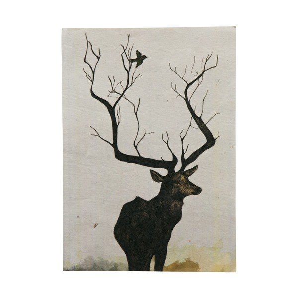 Poster con motivo di cervo Oh Deer, 47 x 32 cm - BePureHome