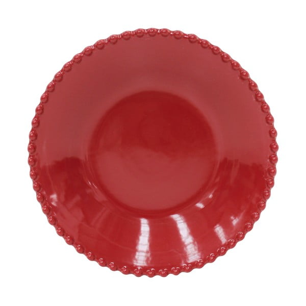 Piatto in gres rosso rubino intenso , ø 24,2 cm Pearl - Costa Nova