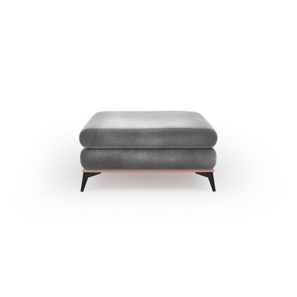 Pouf grigio con rivestimento in velluto Astre - Windsor & Co Sofas-image-2