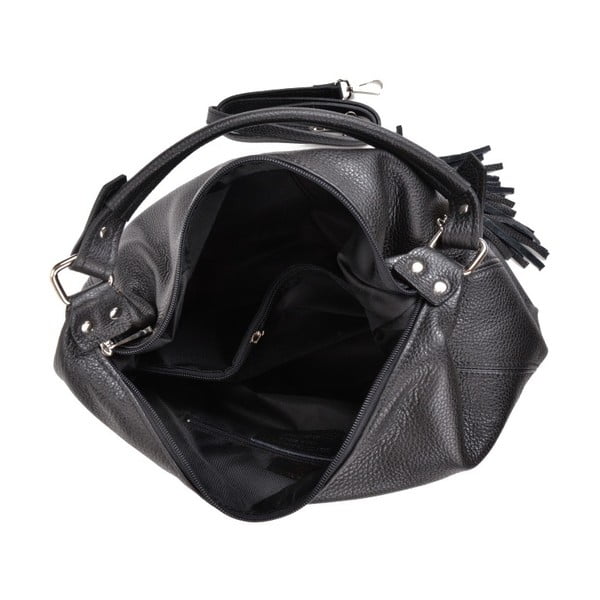 Černá kožená kabelka Sofia Cardoni Bruhna-image-2