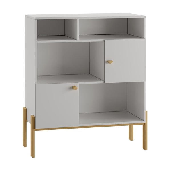 Libreria per bambini grigio chiaro 100x120 cm Cube - Pinio-image-3