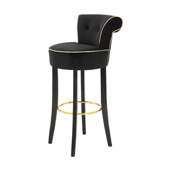 Sgabello da bar in velluto blu 96 cm Luxy - Mauro Ferretti-image-2