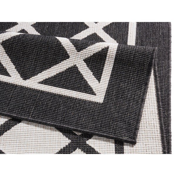 Tappeto da esterno nero e crema , 80 x 250 cm Sydney - NORTHRUGS-image-1