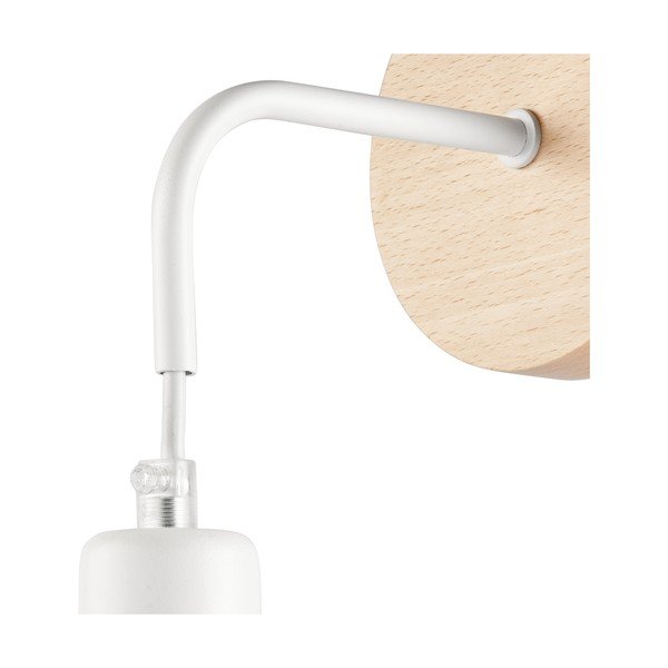 Lampada da parete bianca/di colore naturale Orazio – LAMKUR-image-3
