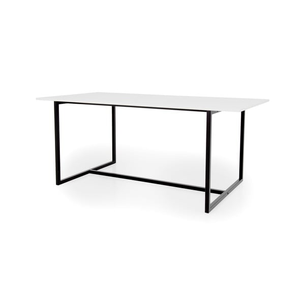 Tavolo da pranzo bianco con base in metallo nero Mello - Tenzo-image-1