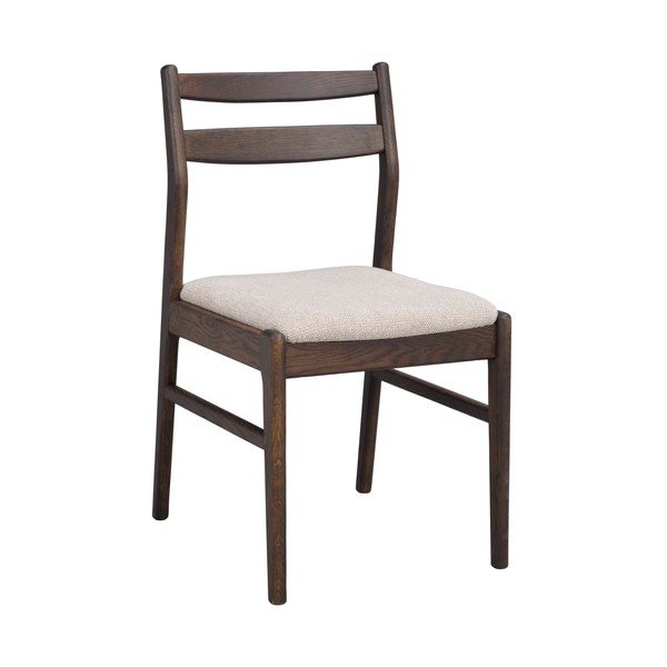 Sedia da pranzo color crema/colore naturale scuro in rovere massiccio Kerwin – Rowico