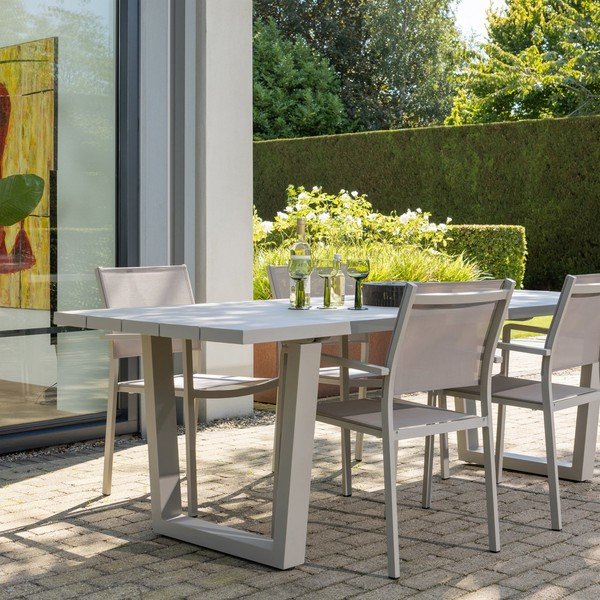 Tavolo da pranzo da giardino in metallo 87x240 cm Bear – WOOOD-image-1
